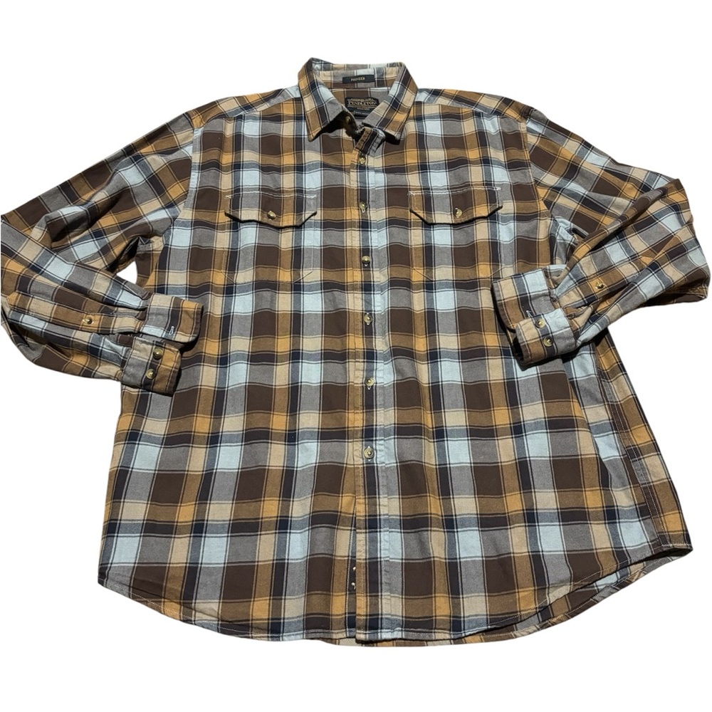 Pendleton Pioneer Long Sleeve Mens Plaid Shirt XL